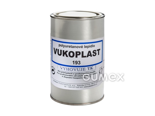 Kleber VUKOPLAST 193 kalter Gebrauch auf PVC, PUR, 1000ml (Härter TR 400 5-10%), transparent, 